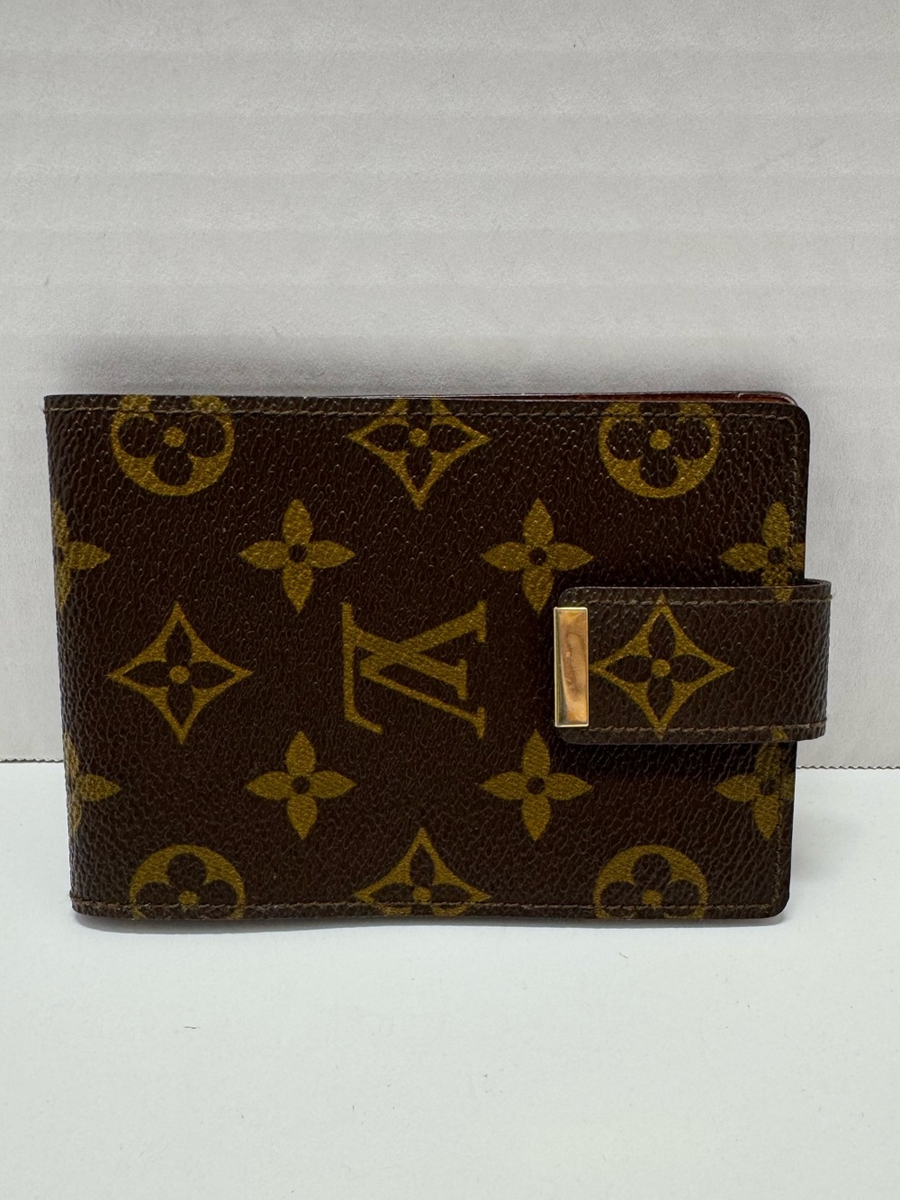 Louis Vuitton Monogram Traveler Check Credit Card Cash Wallet